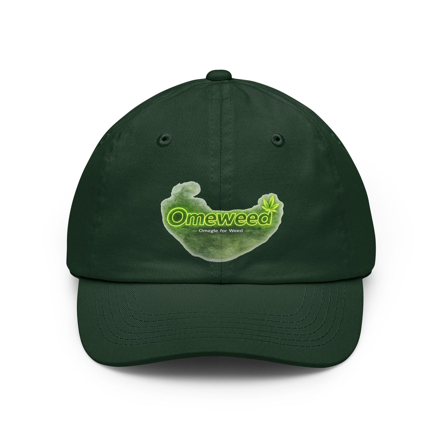 Dad Hat — 'Omeweed' Green Leaf Logo Cap