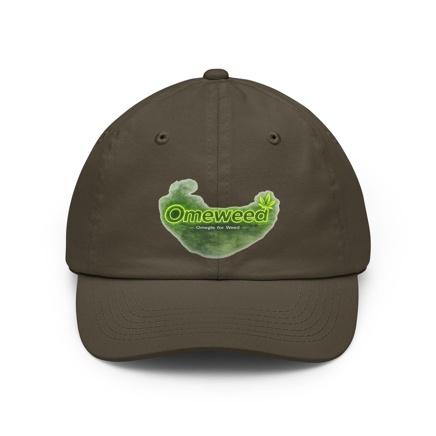 Dad Hat — 'Omeweed' Green Leaf Logo Cap