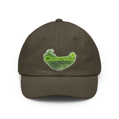 Dad Hat — 'Omeweed' Green Leaf Logo Cap