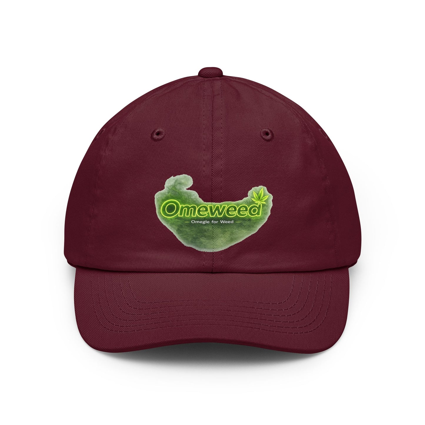 Dad Hat — 'Omeweed' Green Leaf Logo Cap