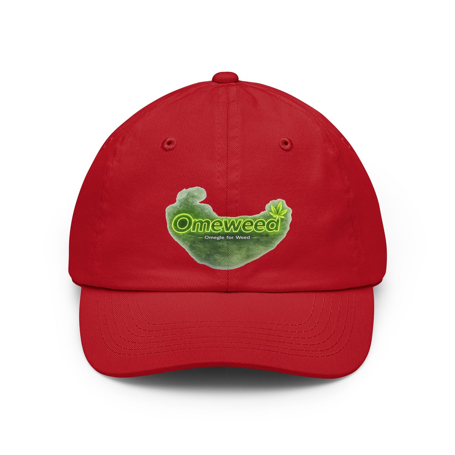 Dad Hat — 'Omeweed' Green Leaf Logo Cap
